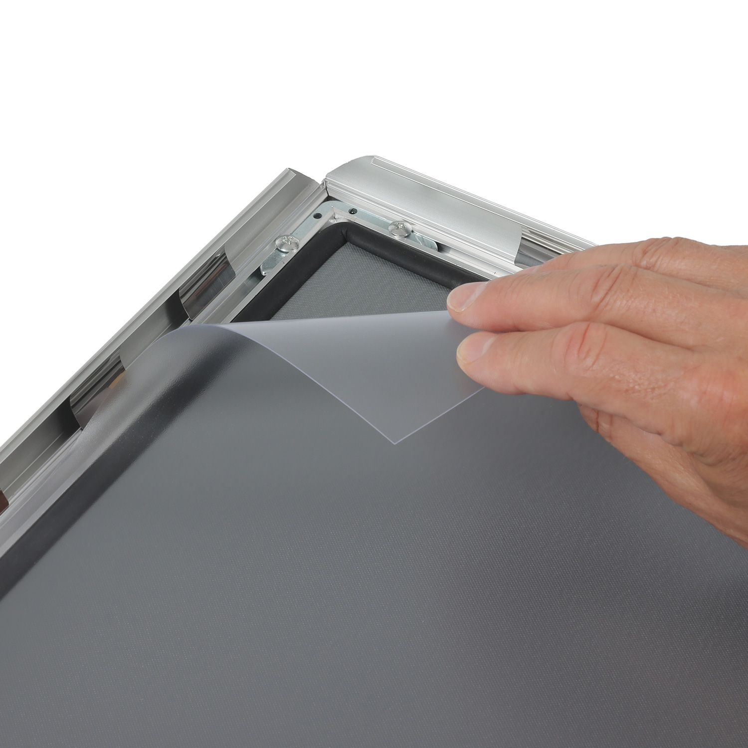 Europel Cadre clipsable Economy Extérieur A3 Argent 25 mm