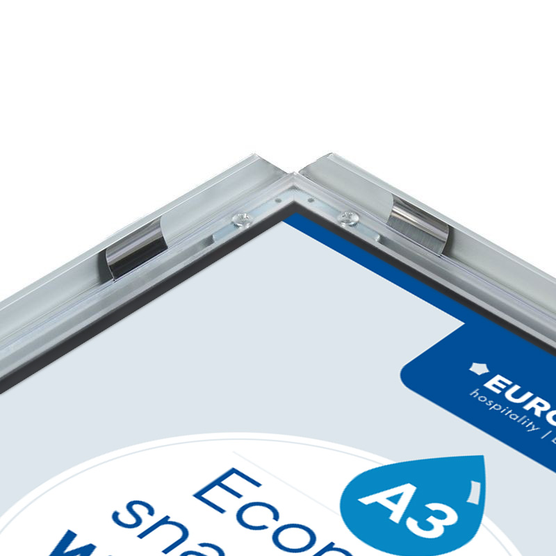 Europel Cadre clipsable Economy Extérieur A3 Argent 25 mm