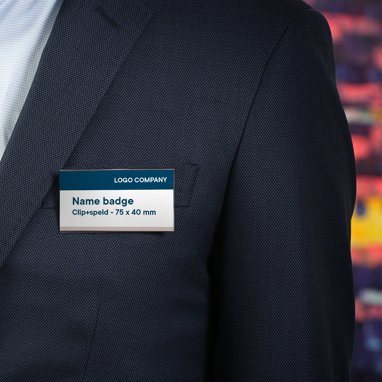 Europel Badge avec Pince et épingle 75 x 40mm/24 pièces