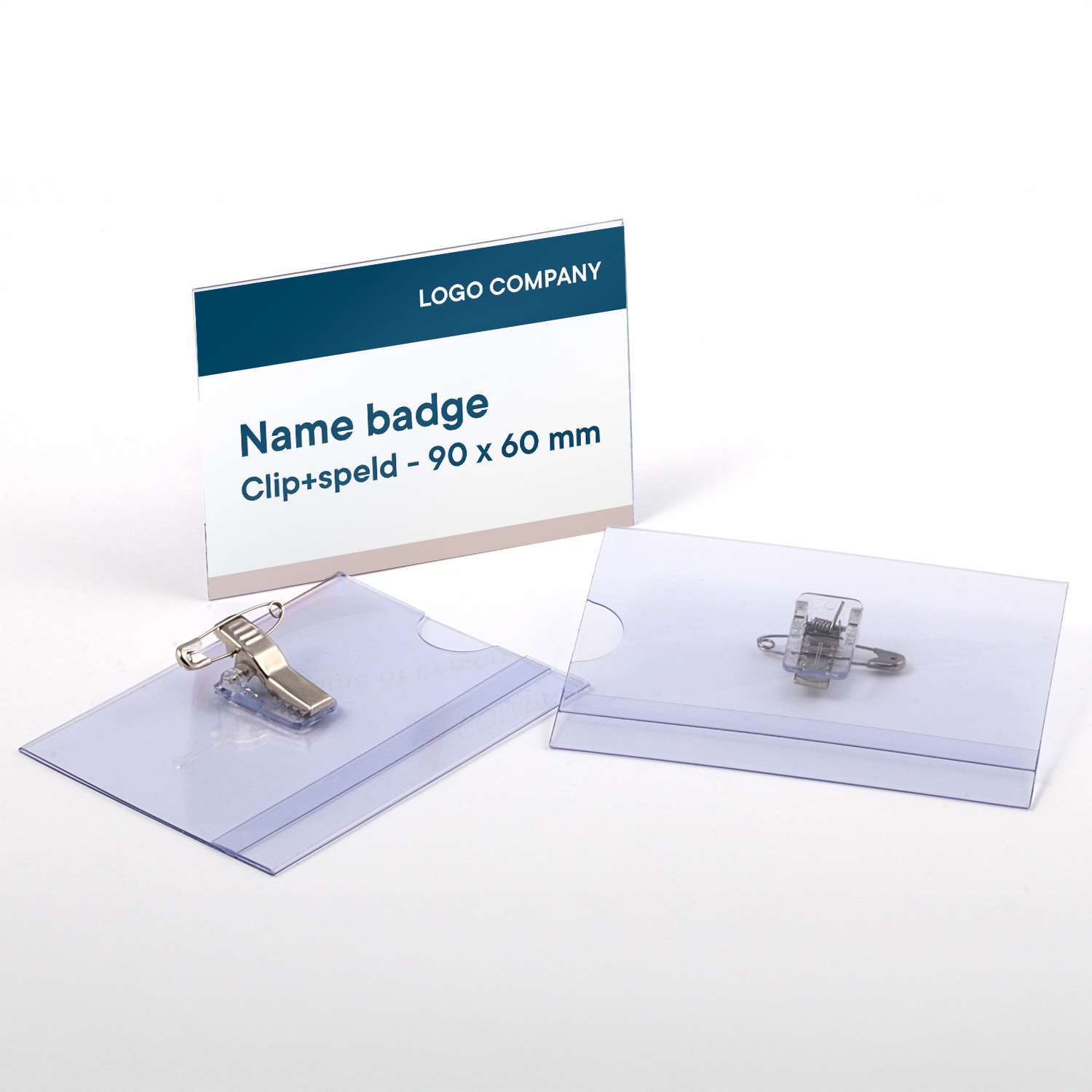 Europel Badge avec Clips et épingle 90 x 60mm/24 pièces