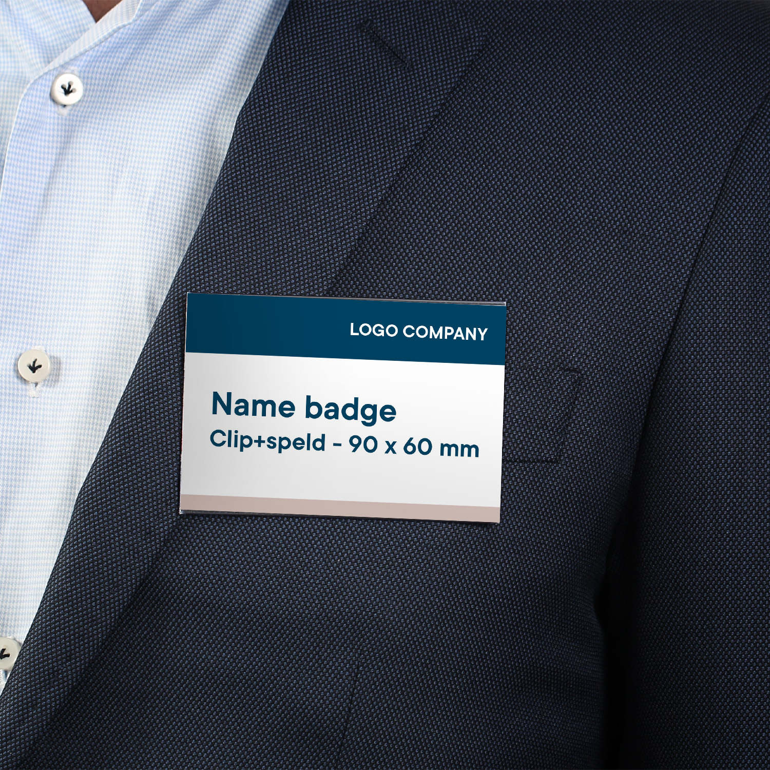 Europel Badge avec Clips et épingle 90 x 60mm/24 pièces
