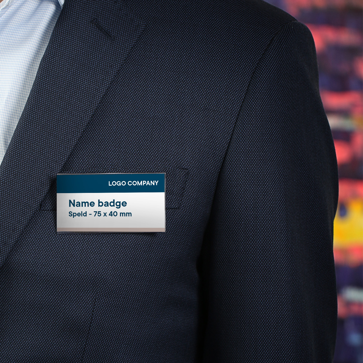 Europel Badge avec épingle 75 x 40mm/24 pièces