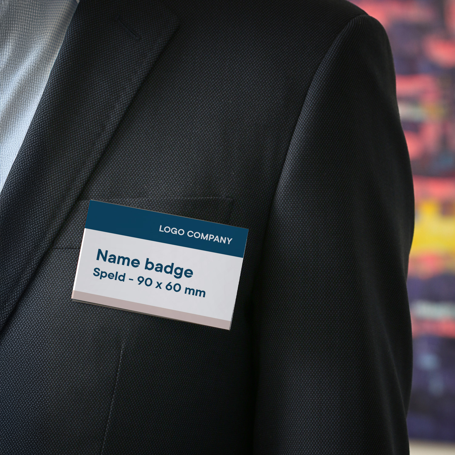 Europel Badge avec épingle 90 x 60 mm/24 pièces