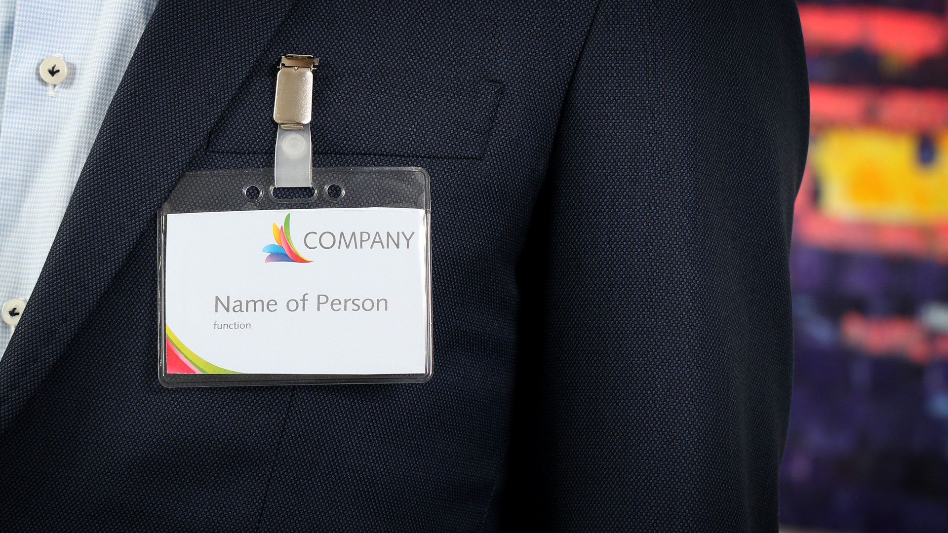 Europel Porte Badge avec Pince et bande 90 x 60mm/24 pièces