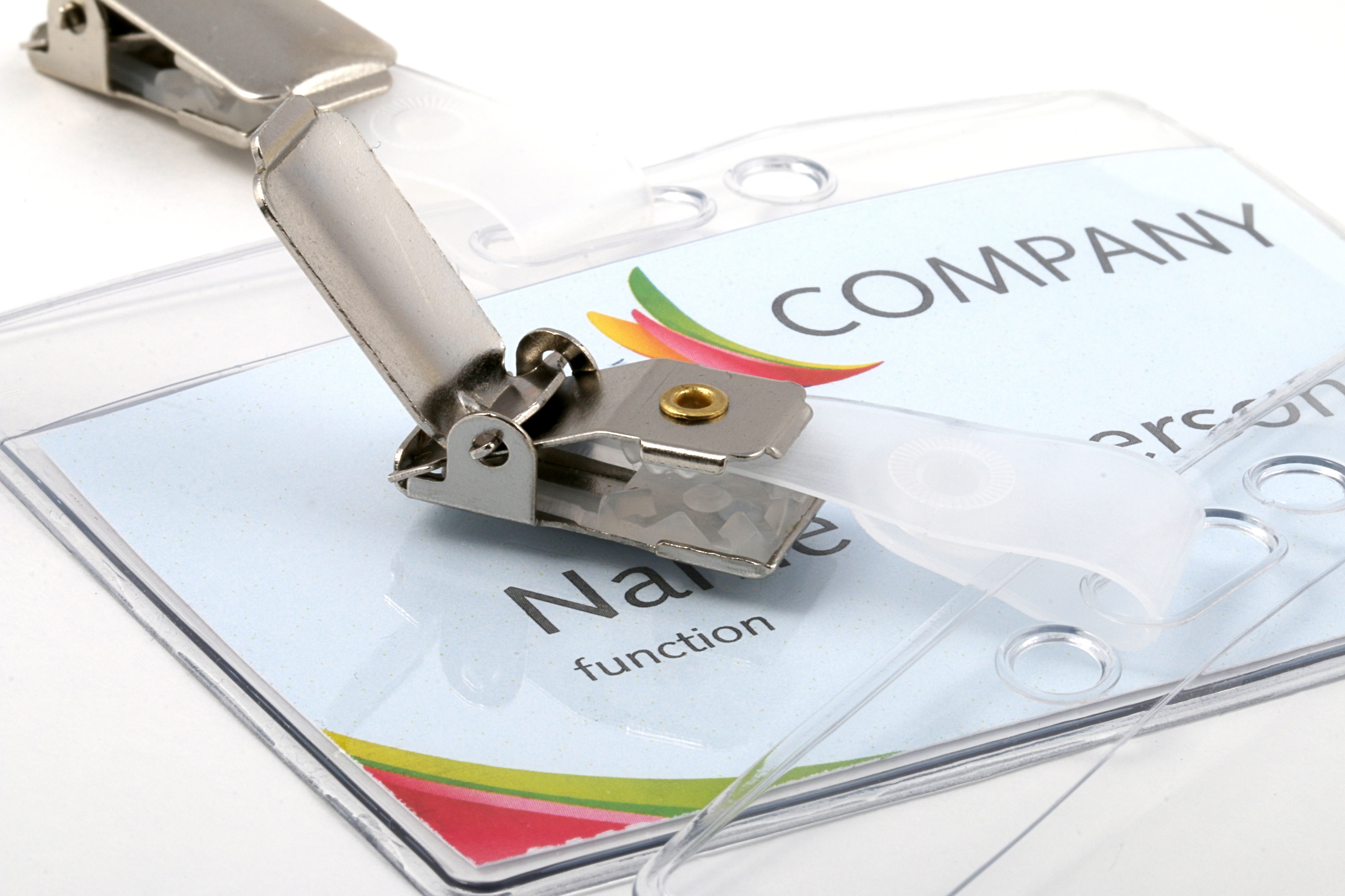 Europel Porte Badge avec Pince et bande 90 x 60mm/24 pièces