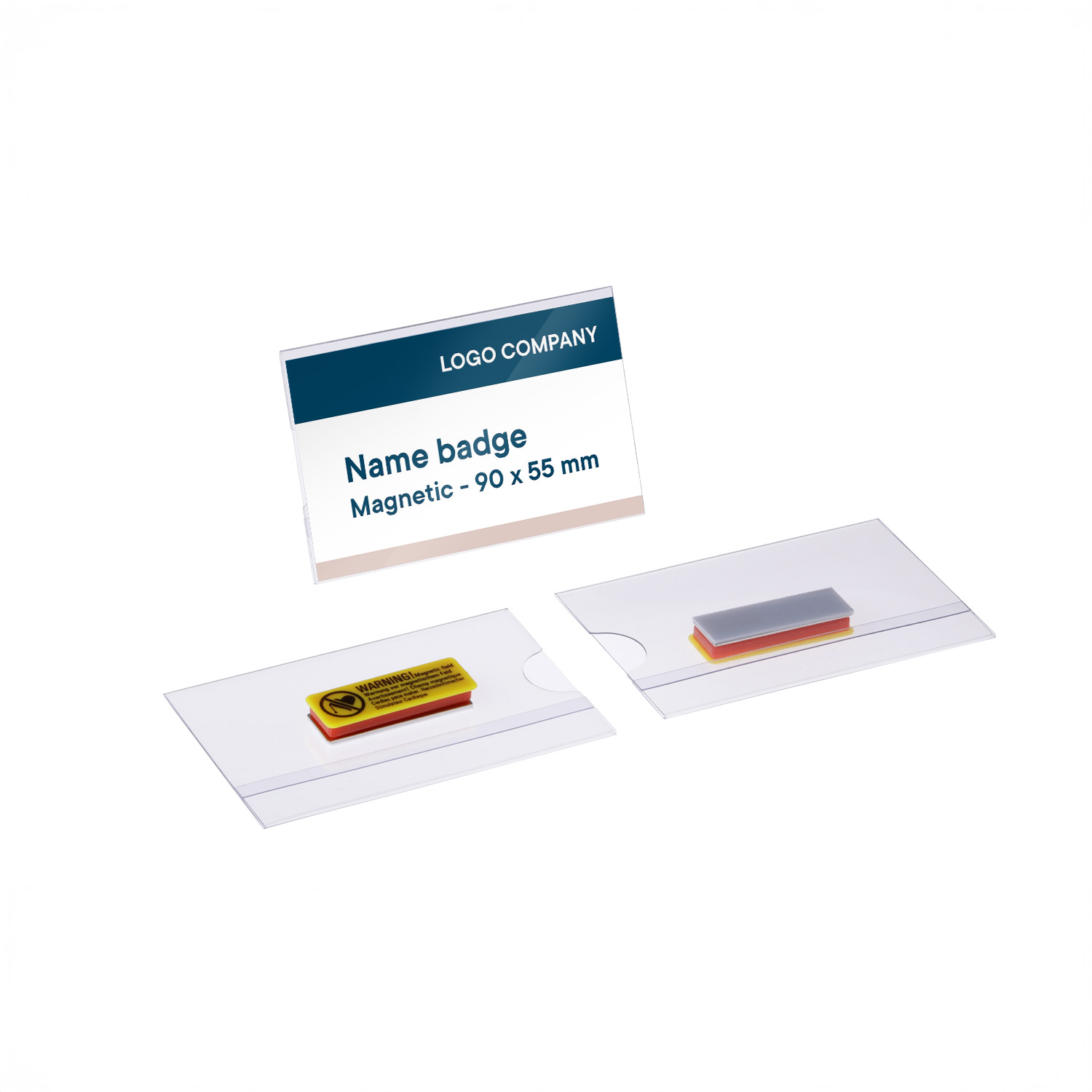 Europel Porte-badge avec Aimant 90 x 55 mm/24 pièces