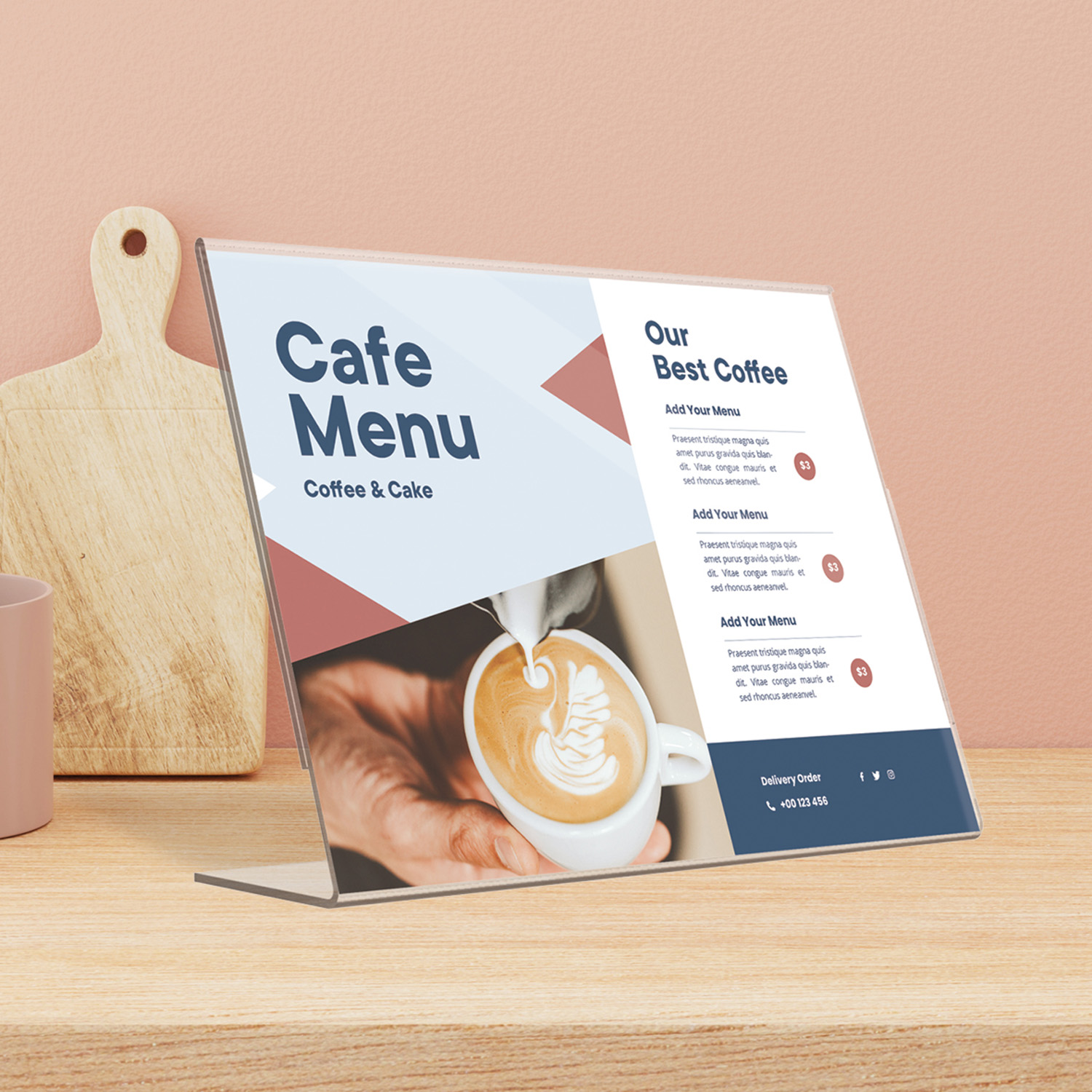 Europel Présentoir de Table L-standard A4 Paysage Acrylique