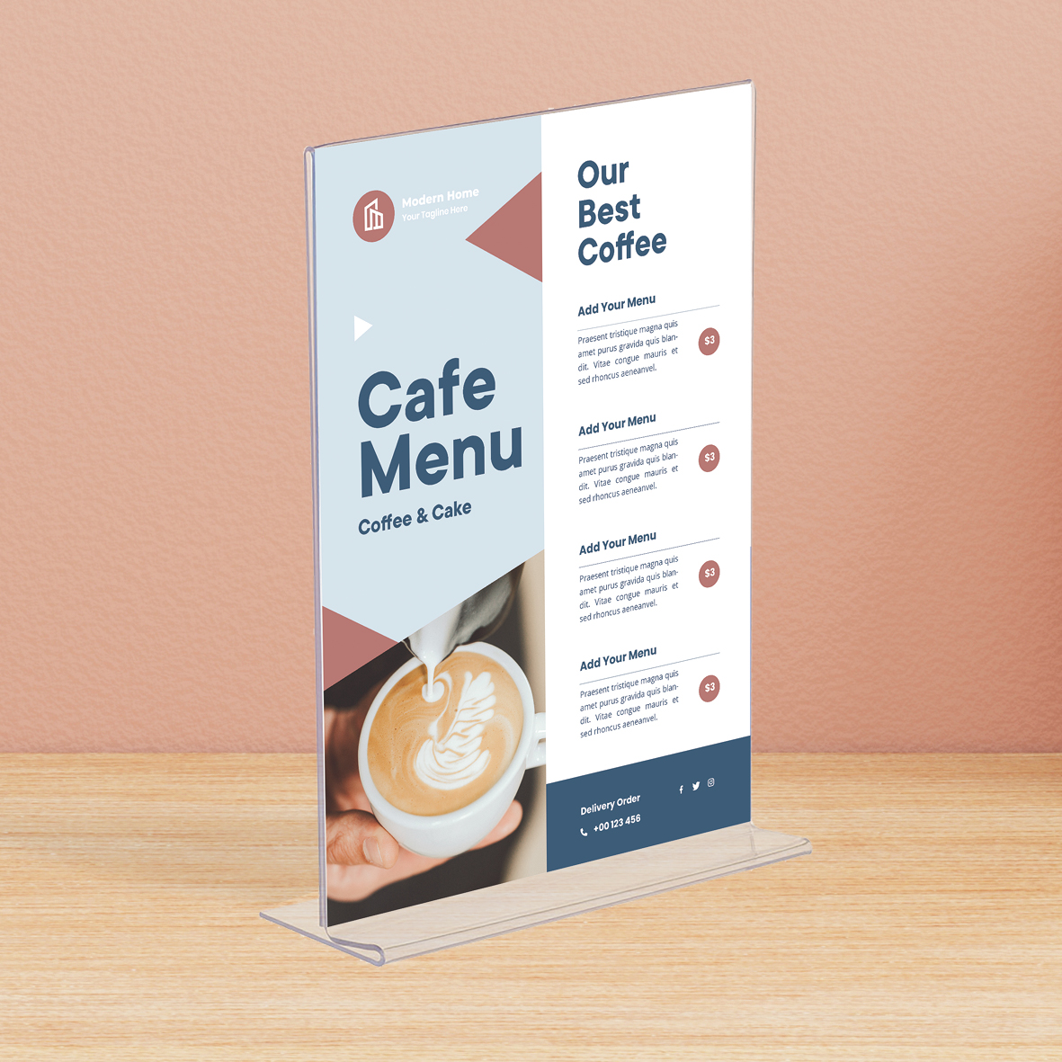 Europel Présentoir de Table T-standard A6 Portrait Acrylique