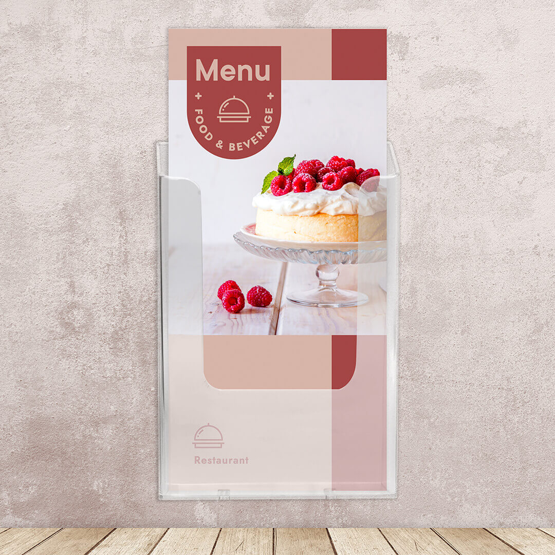 Europel Porte-brochures ou Présentoir Mural 1/3 A4