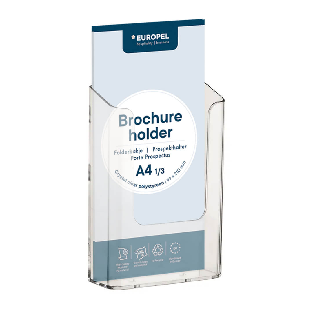 Europel Porte-brochures ou Présentoir Mural 1/3 A4