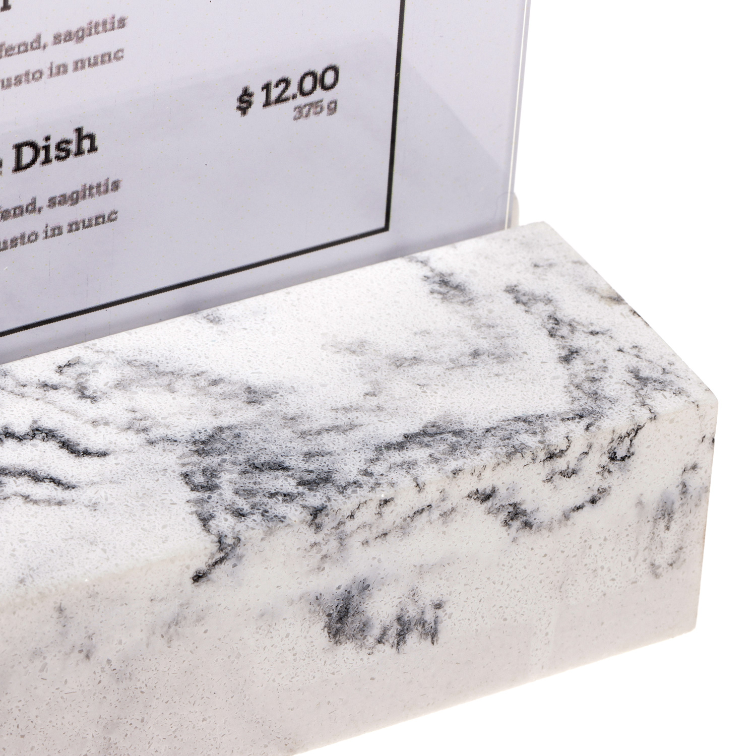 Europel Présentoir de Table A5 Portrait Polystone Blanc