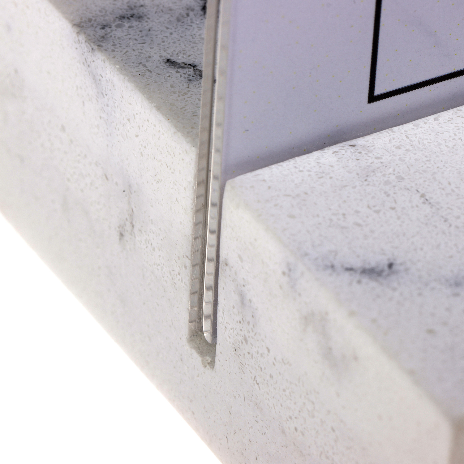Europel Présentoir de Table A5 Portrait Polystone Blanc