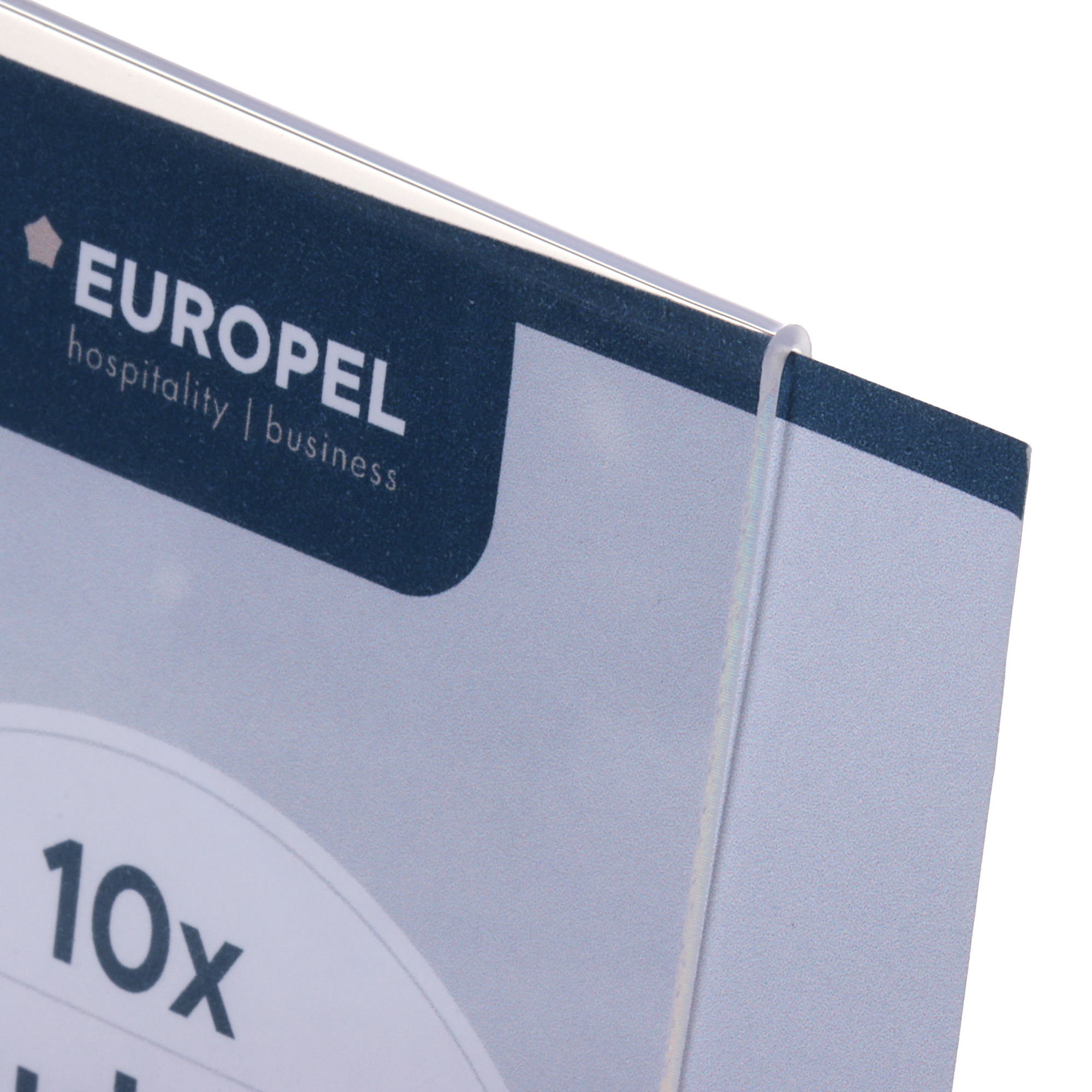 Europel Porte-Cartes Budget L-Stand A6 1,5 mm Vertical Acrylique – Lot de 10