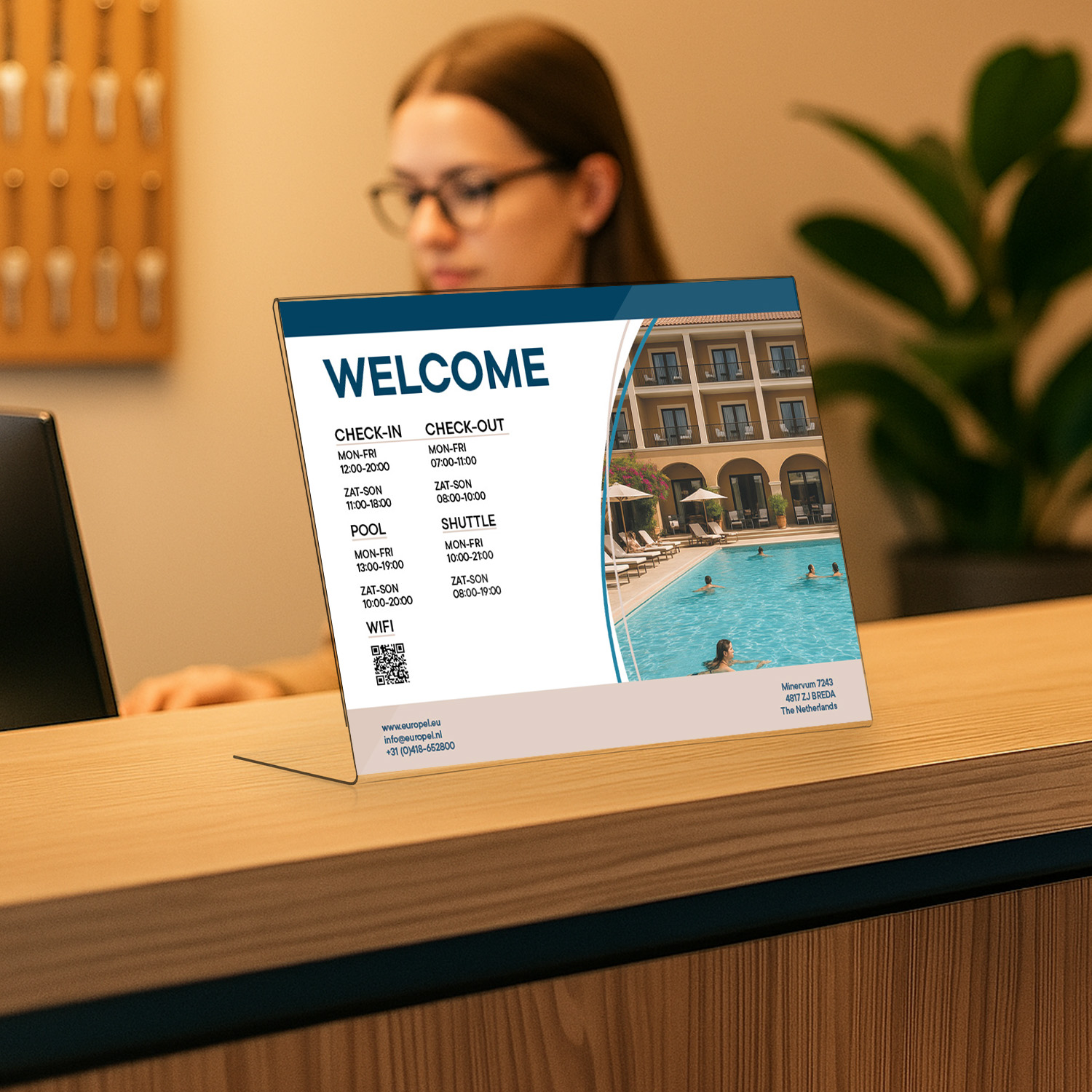 Europel Présentoir de Table Budget A4 Paysage 