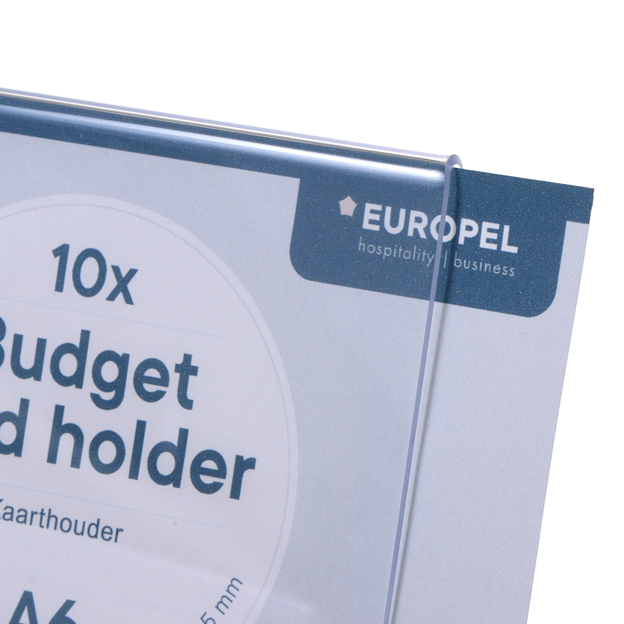 Europel Porte-Cartes Budget L-Stand A6 1,5 mm Horizontal Acrylique – Lot de 10