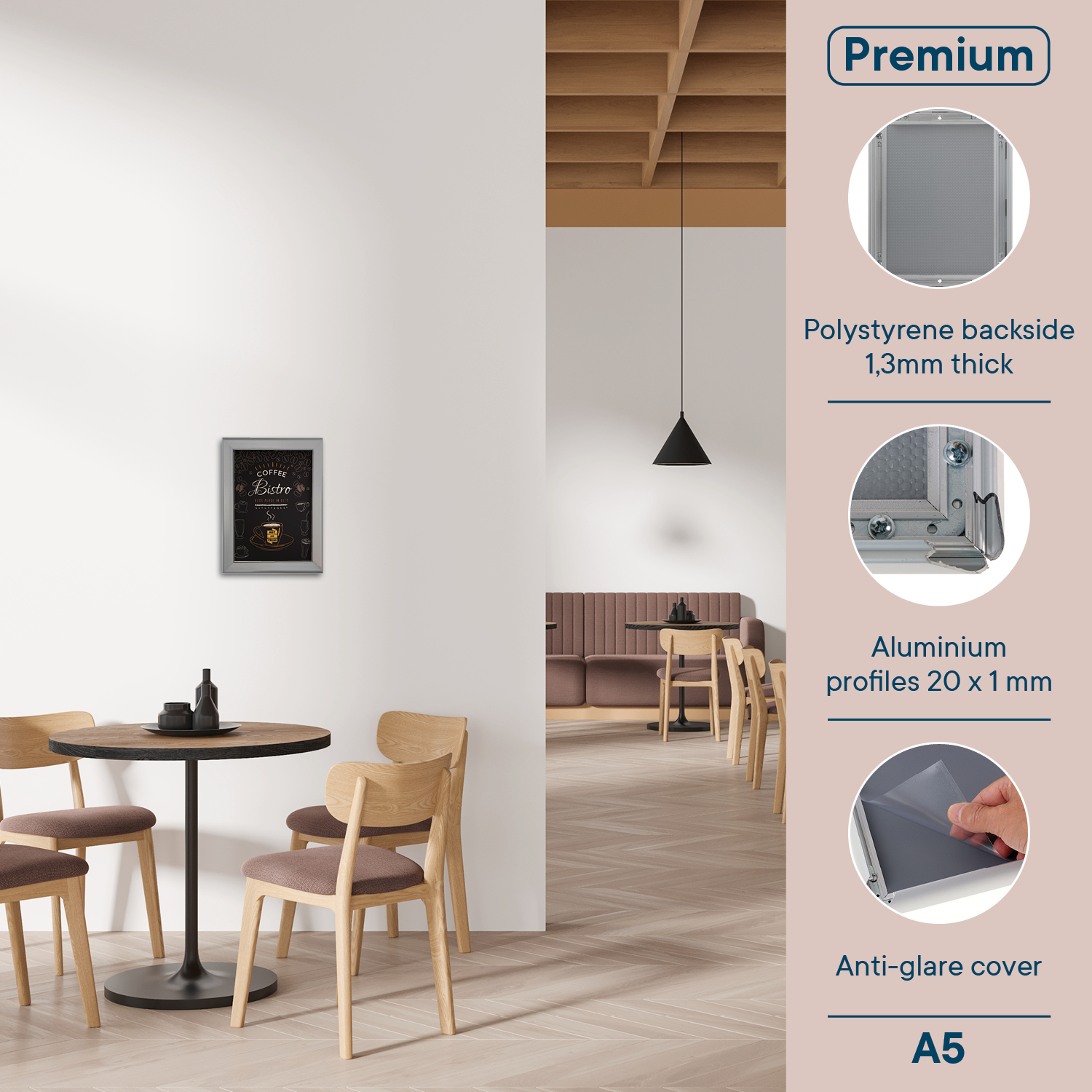 Europel Cadre Clipsable Premium A5 20 mm