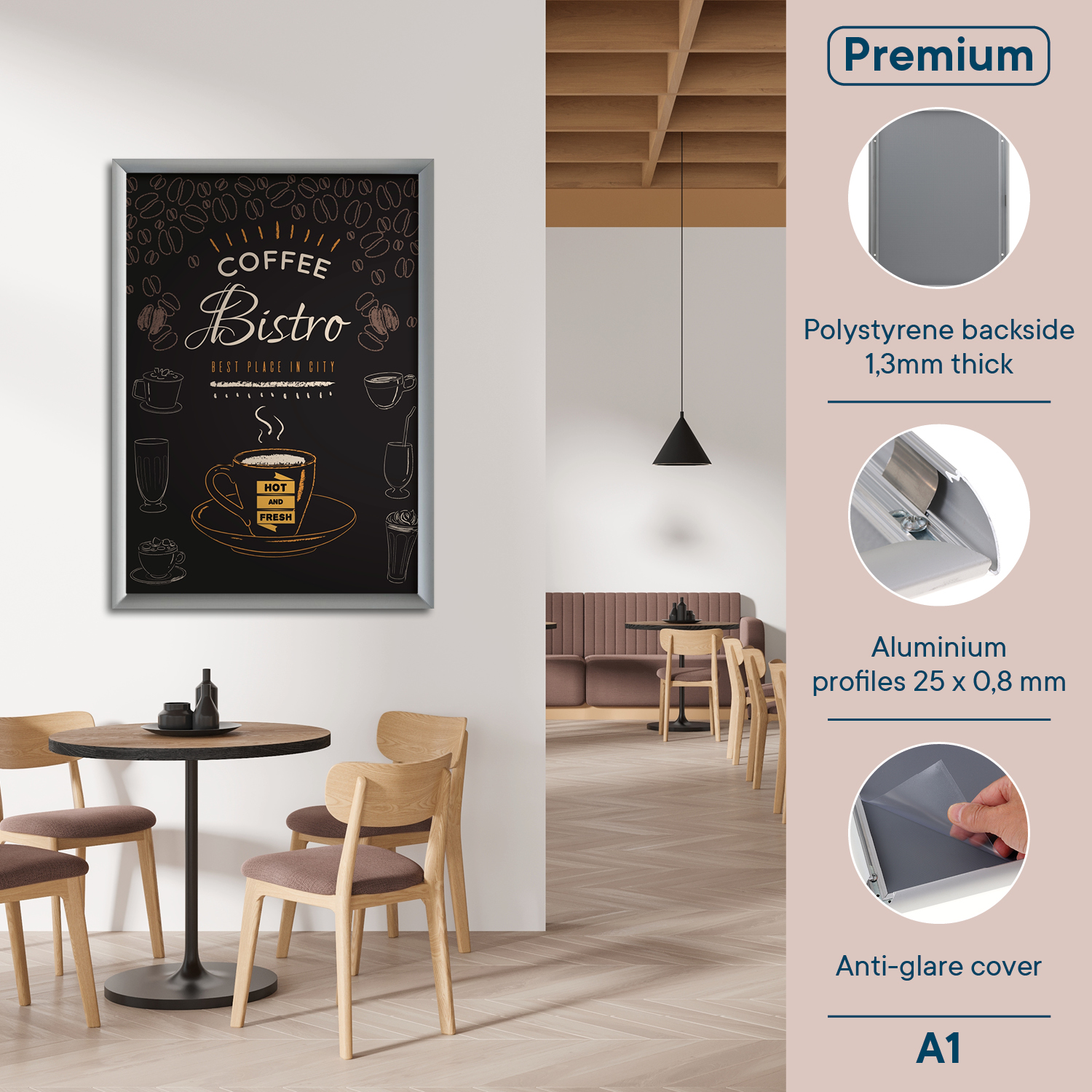 Europel Cadre Clipsable Premium A1 25 mm