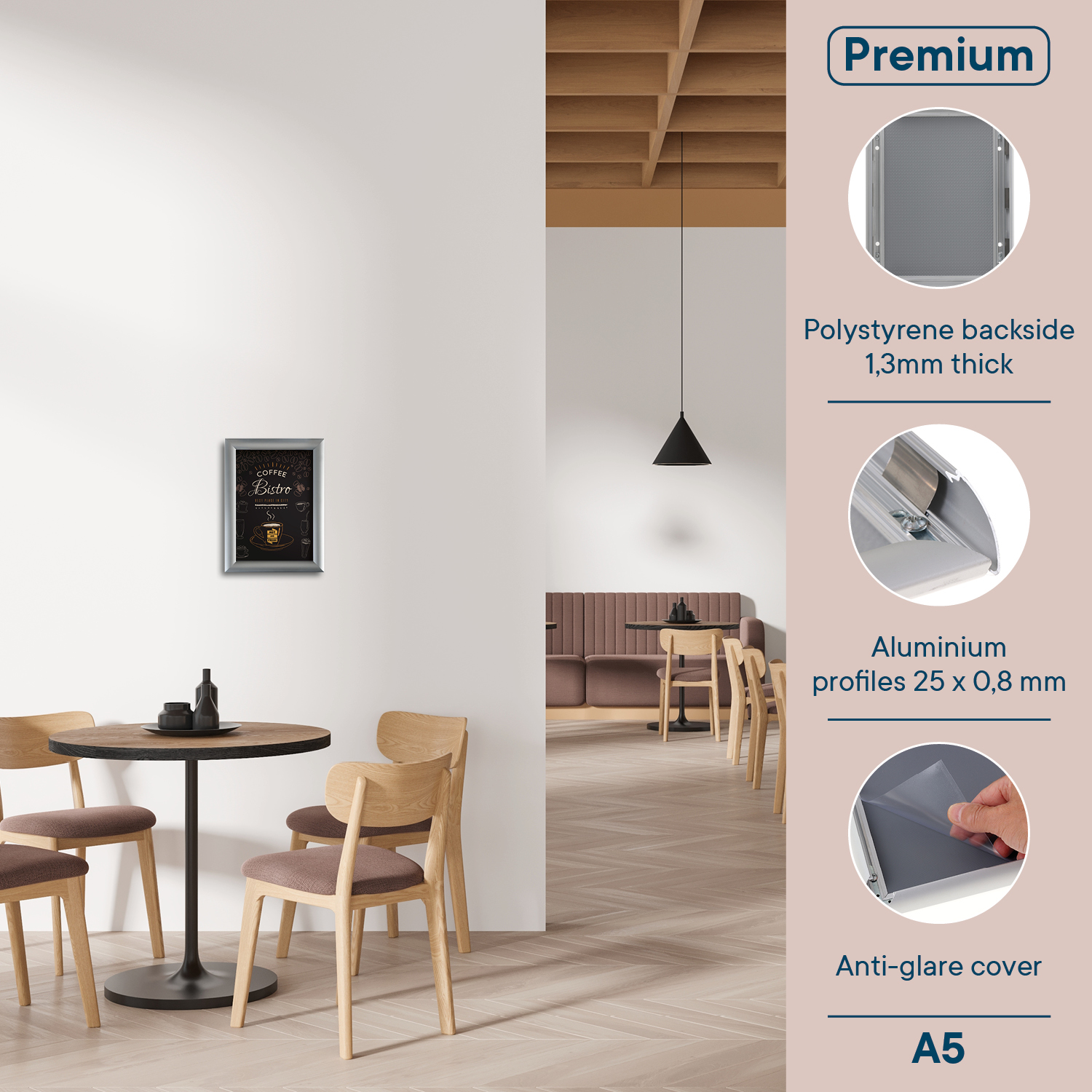 Europel Cadre Clipsable Premium A5 25 mm