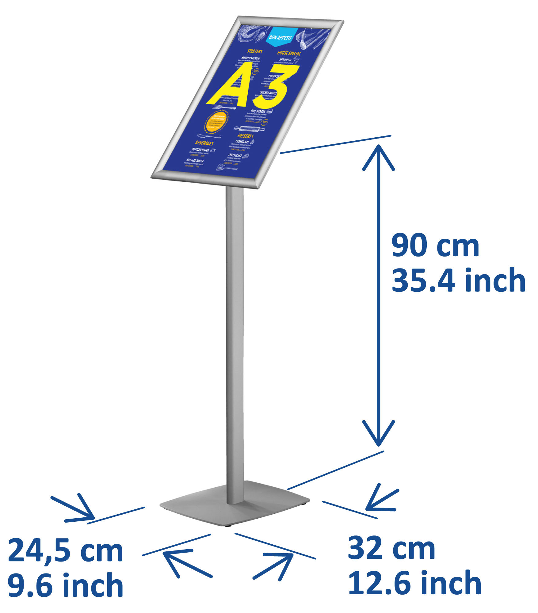 Europel Porte-affiche avec Cadre Clipsable Premium A3 25 mm