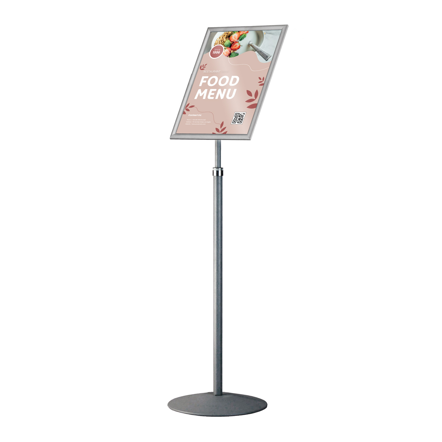 Europel Support Info Télescopique inclus Porte-affiche Clipsable A3 25 mm