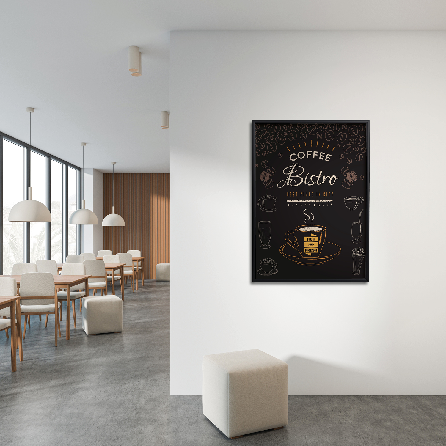 Europel Cadre Clipsable Economy B2 50 x 70 cm 25 mm Noir