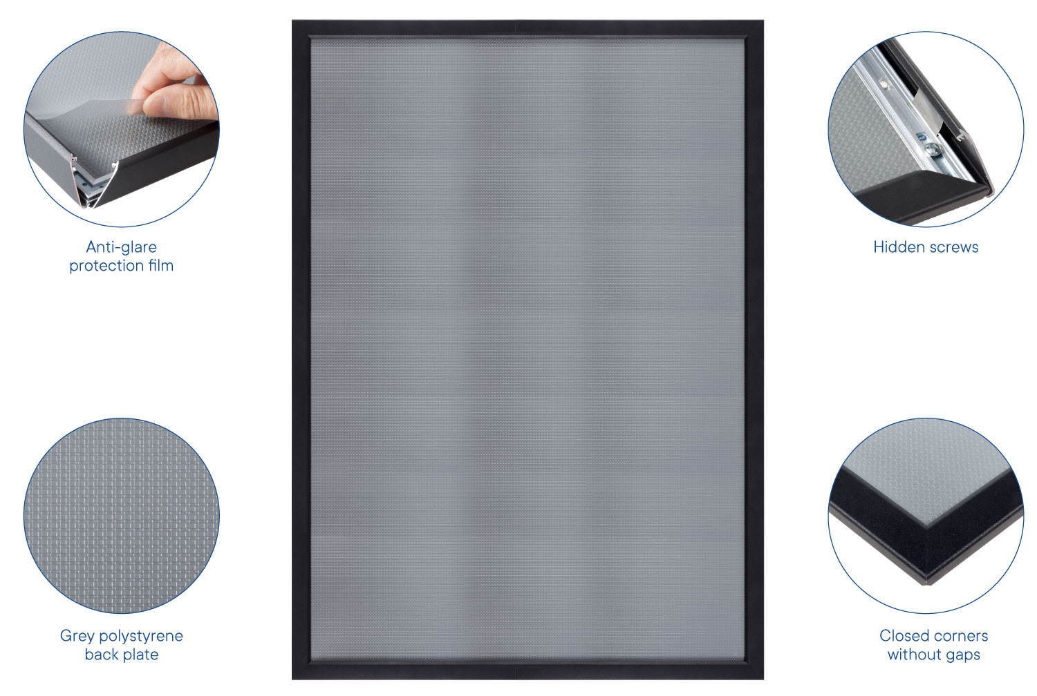 Europel Cadre Clipsable Premium+ A1 25 mm Matt Noir