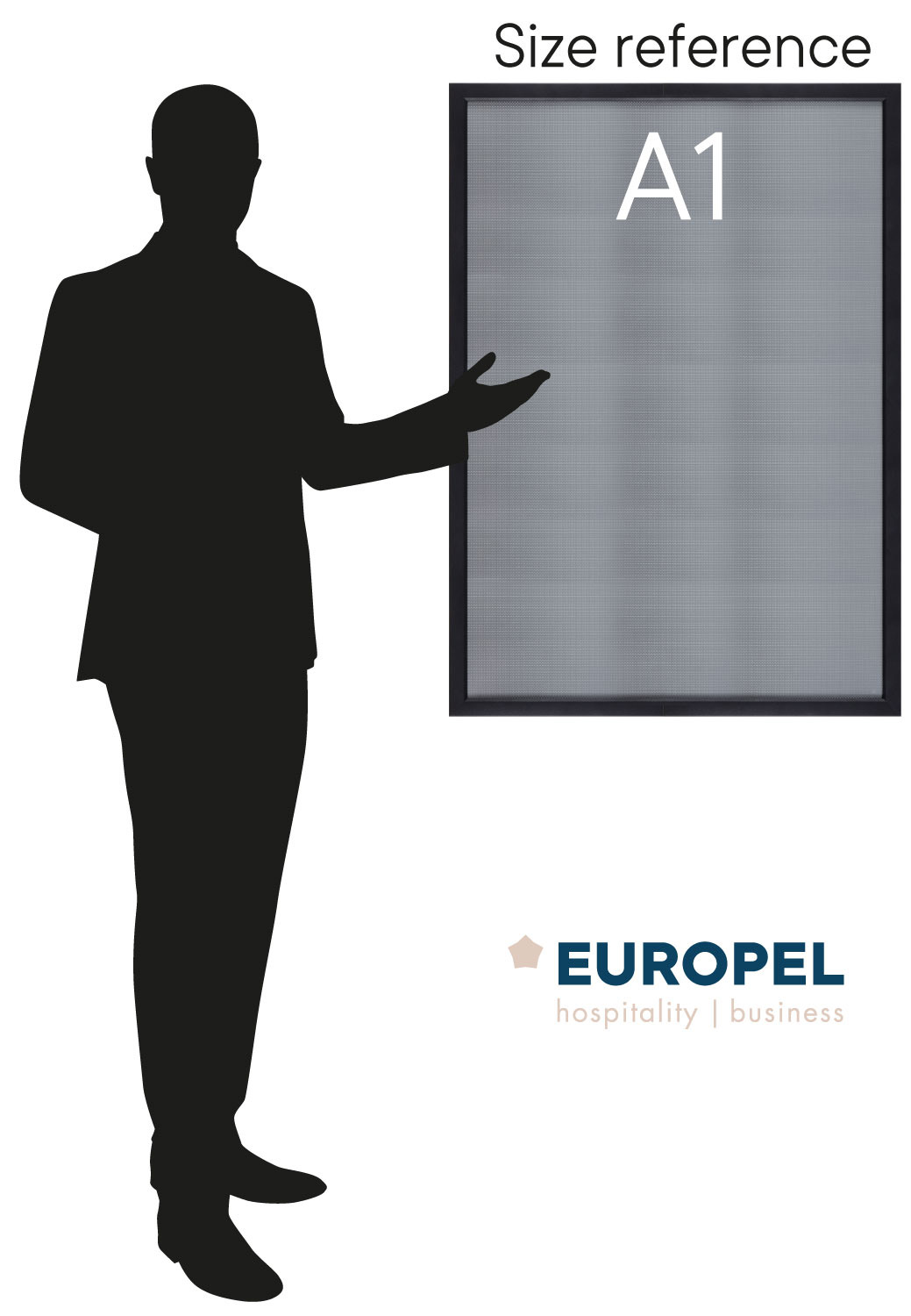 Europel Cadre Clipsable Premium+ A1 25 mm Matt Noir