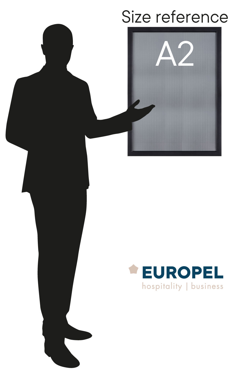 Europel Cadre Clipsable Premium+ A2 25 mm Matt Noir