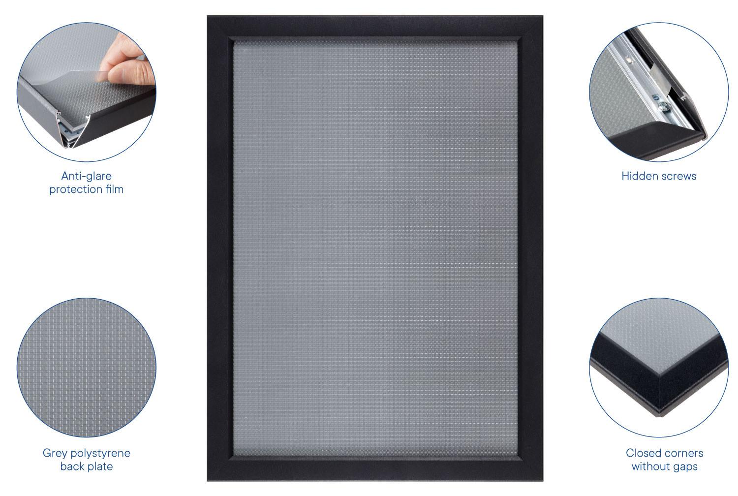 Europel Cadre Clipsable Premium+ A3 25 mm Matt Noir