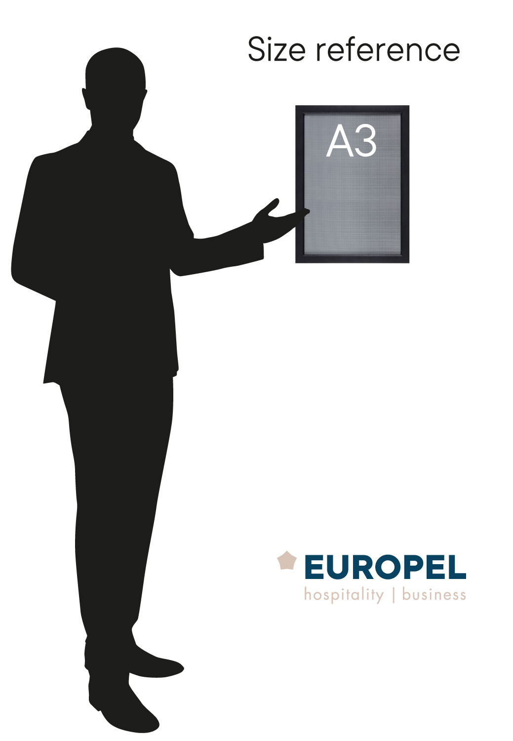 Europel Cadre Clipsable Premium+ A3 25 mm Matt Noir
