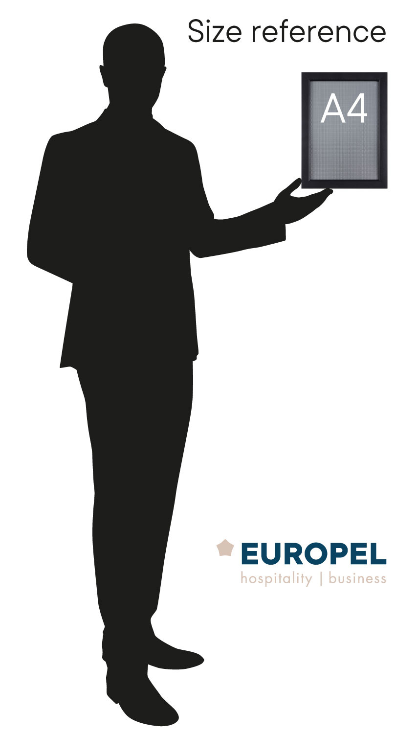 Europel Cadre Clipsable Premium+ A4 25 mm Matt Noir