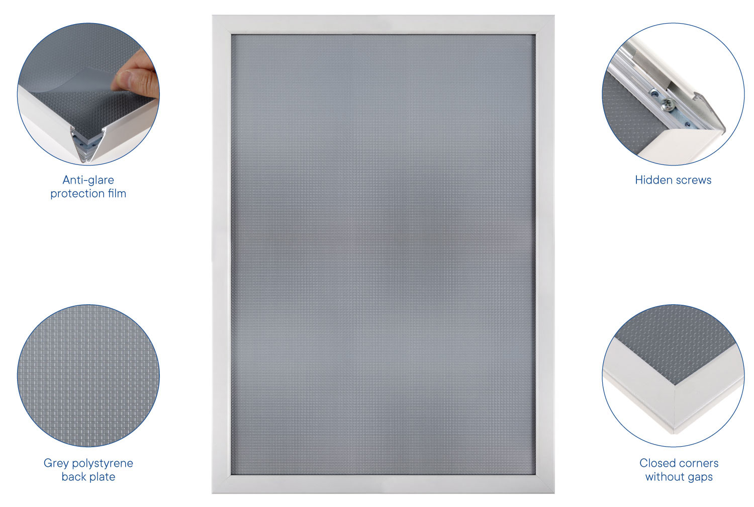 Europel Cadre Clipsable Premium+ A2 25 mm Matt Blanc