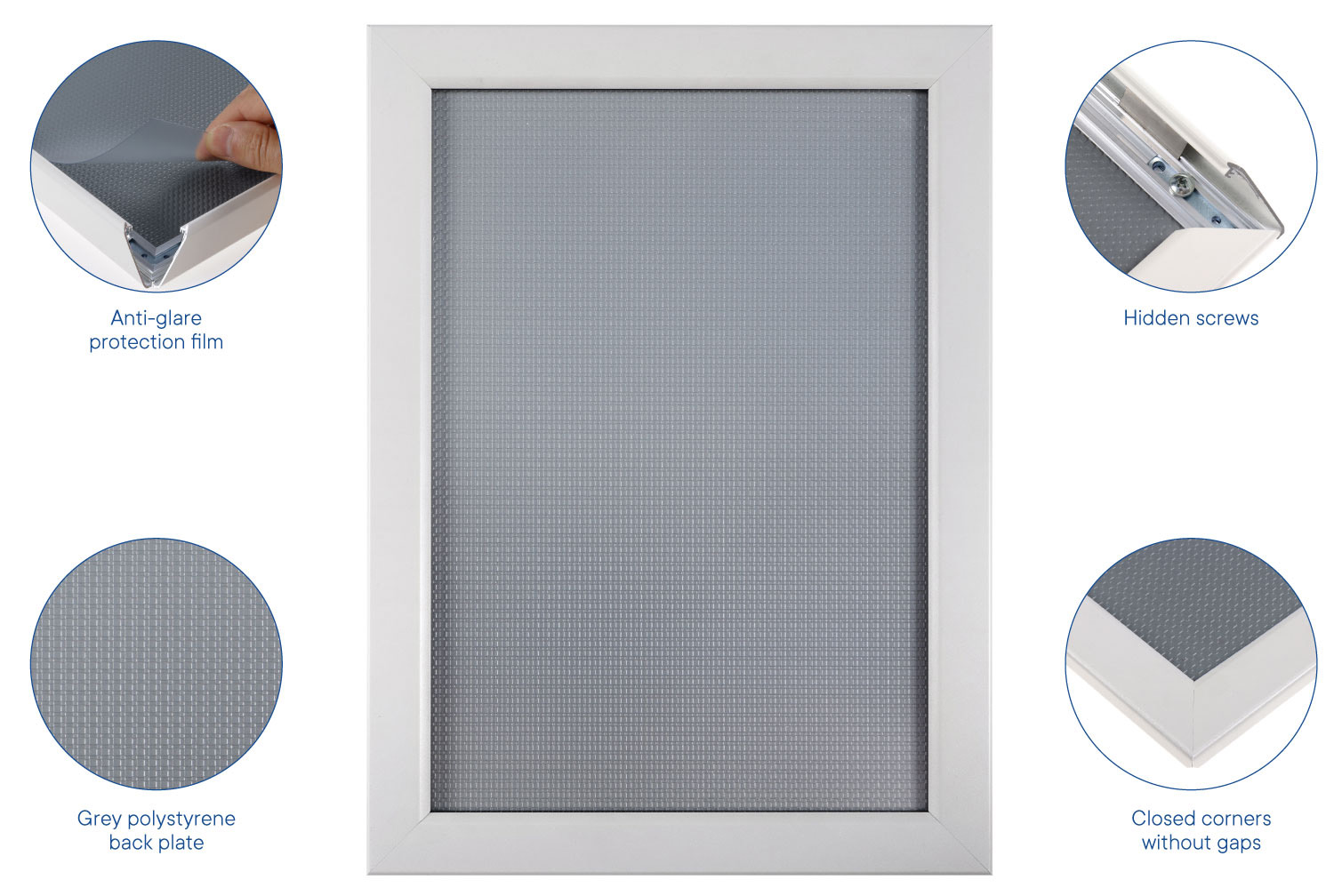 Europel Cadre Clipsable Premium+ A4 25 mm Matt Blanc