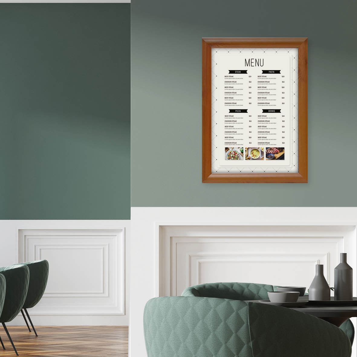 Europel Cadre Clipsable Premium A4 25 mm Aspect Bois