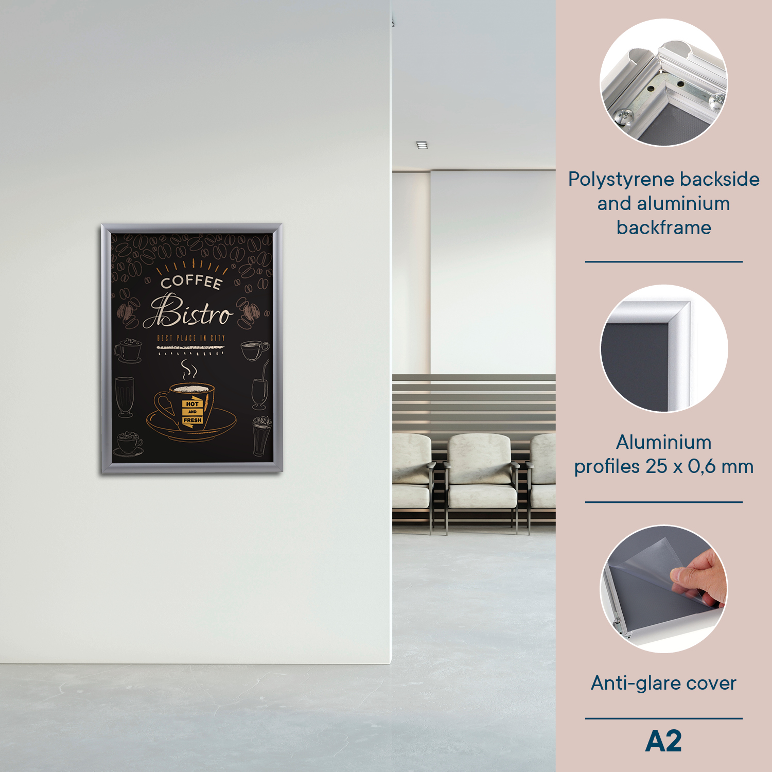 Europel Cadre Clipsable Economy A2 25 mm