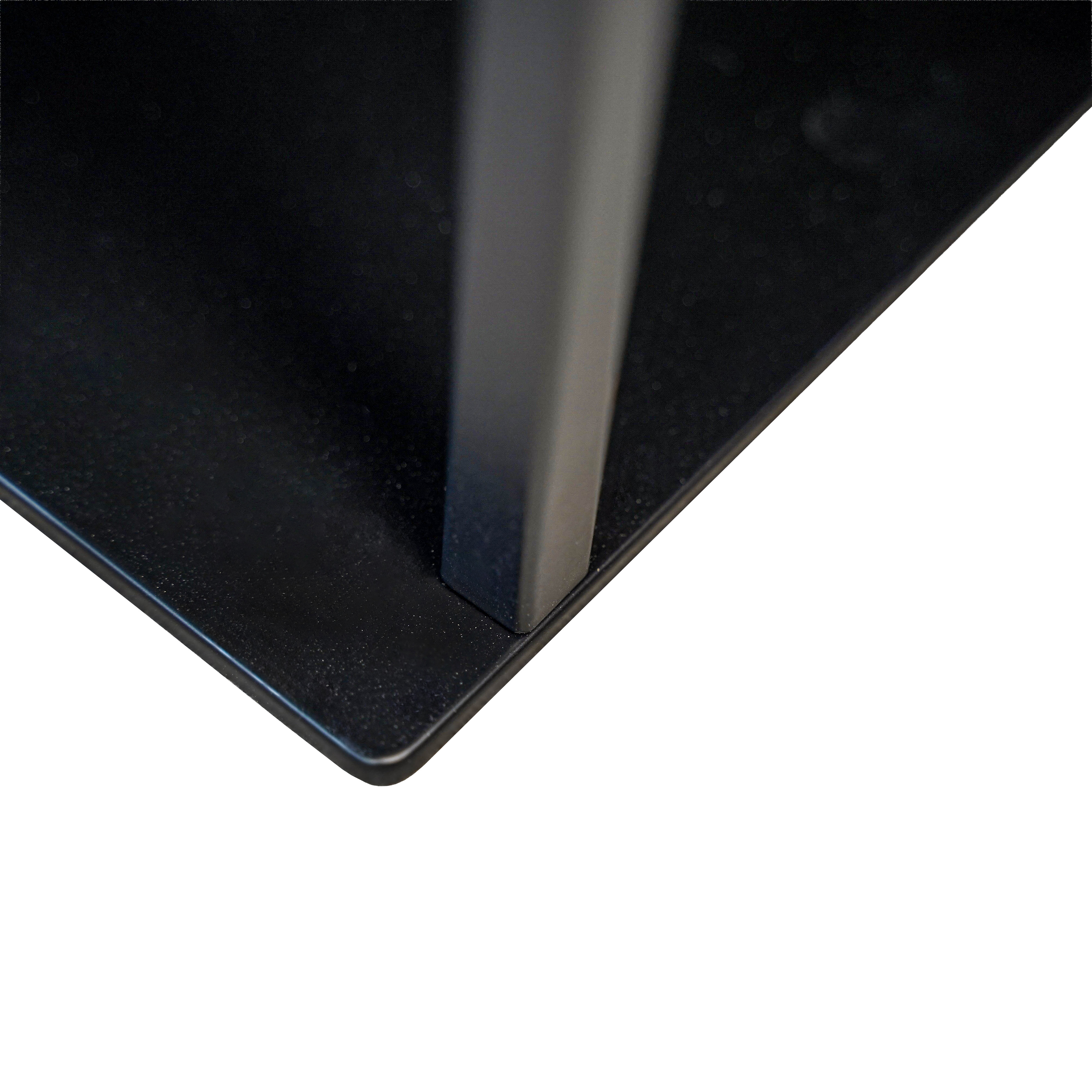 Europel Support d'information incliné - Métal avec plaque acrylique - A4 - Noir