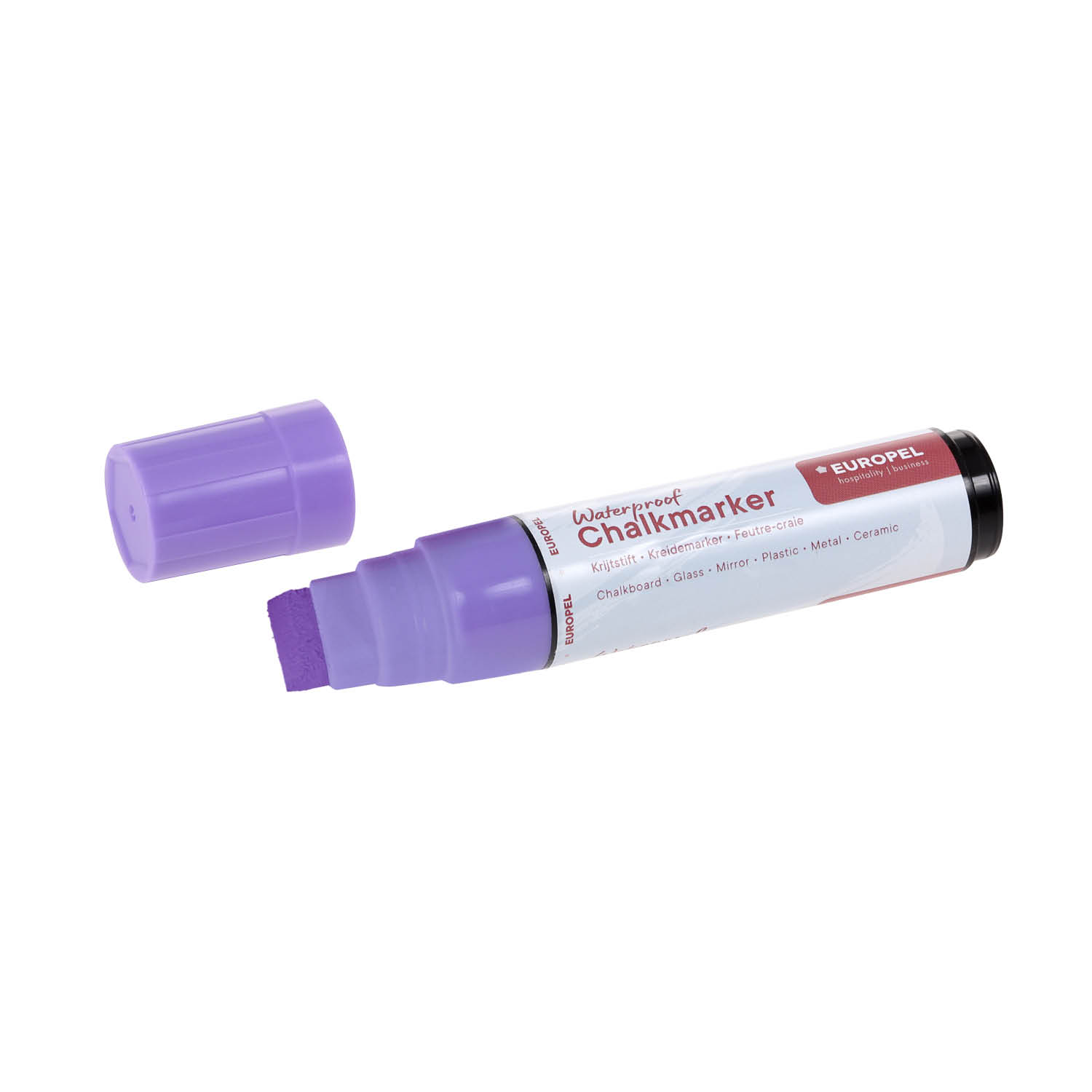 Europel Marqueur Craie Résistant à L'eau 15 mm Couleurs Assorties PVC étui 8 pcs