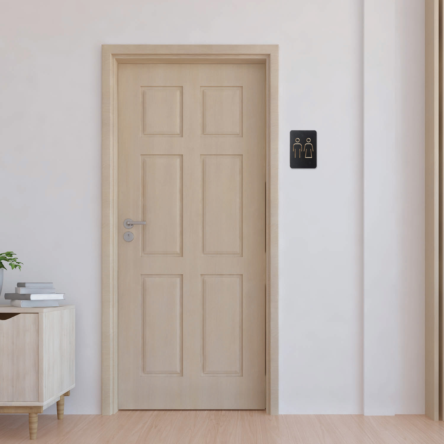 Plaque signalétique Europel homme/femme noir