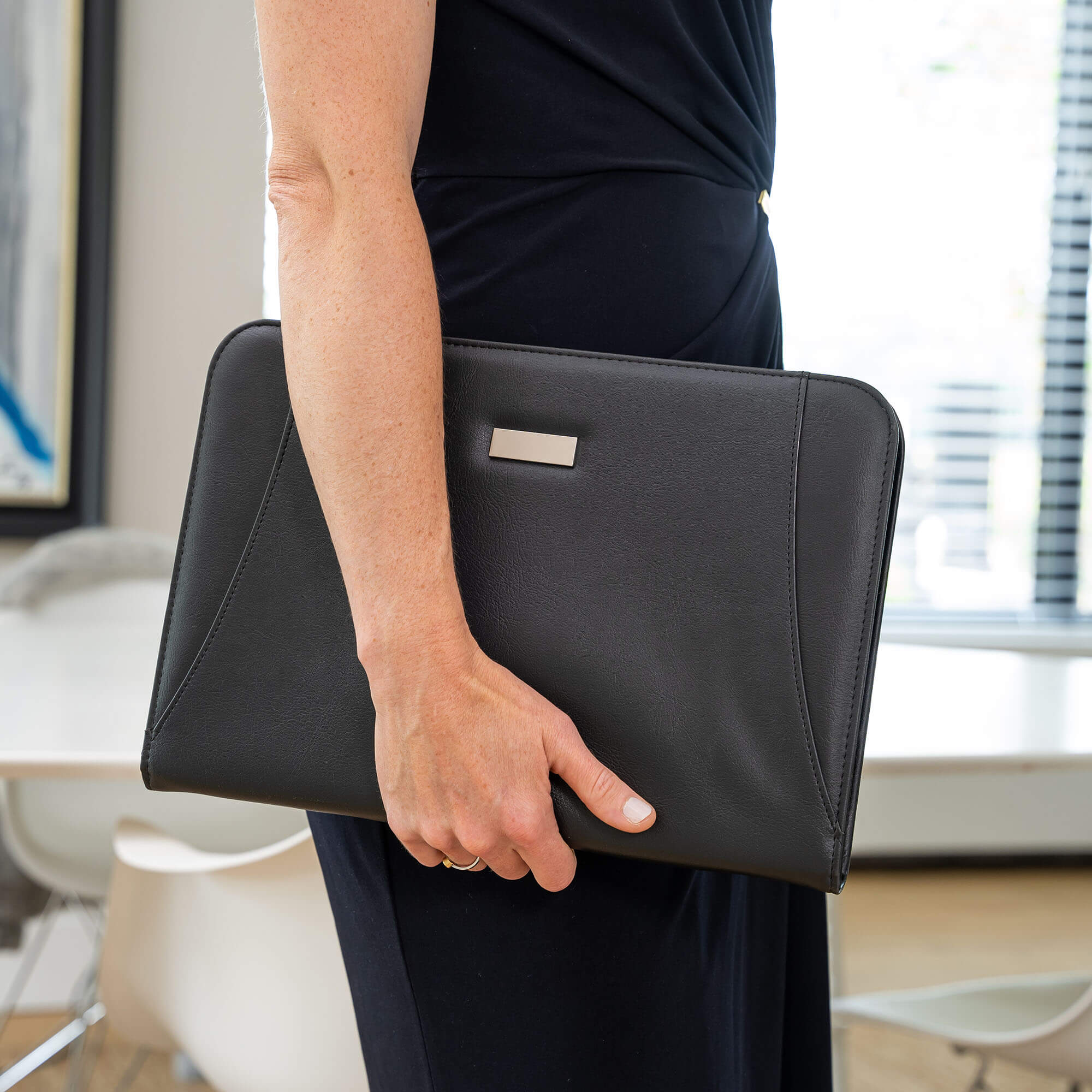 Organiseur Rillstab Excellent deluxe A4 aspect cuir noir