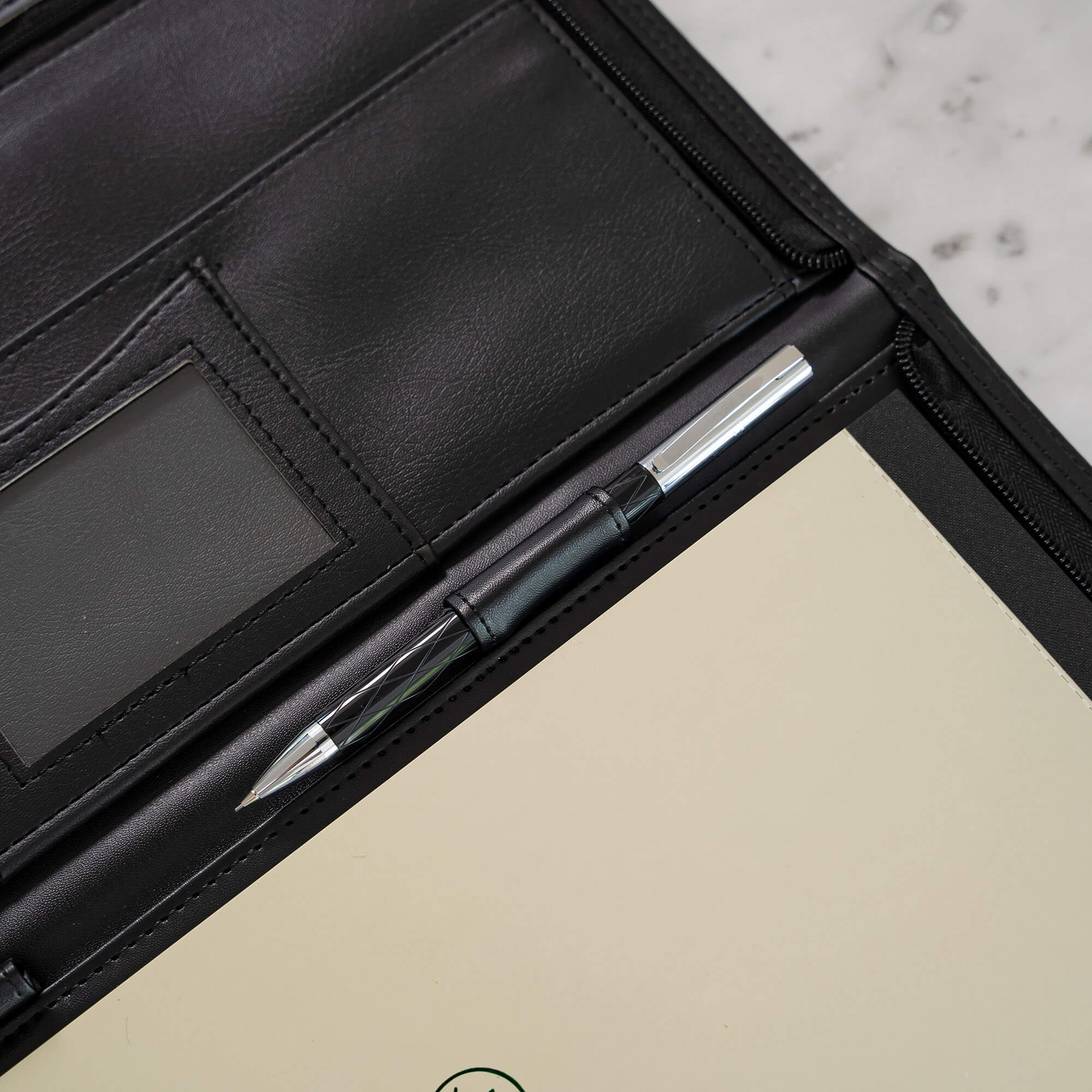 Organiseur Rillstab Excellent deluxe A4 aspect cuir noir
