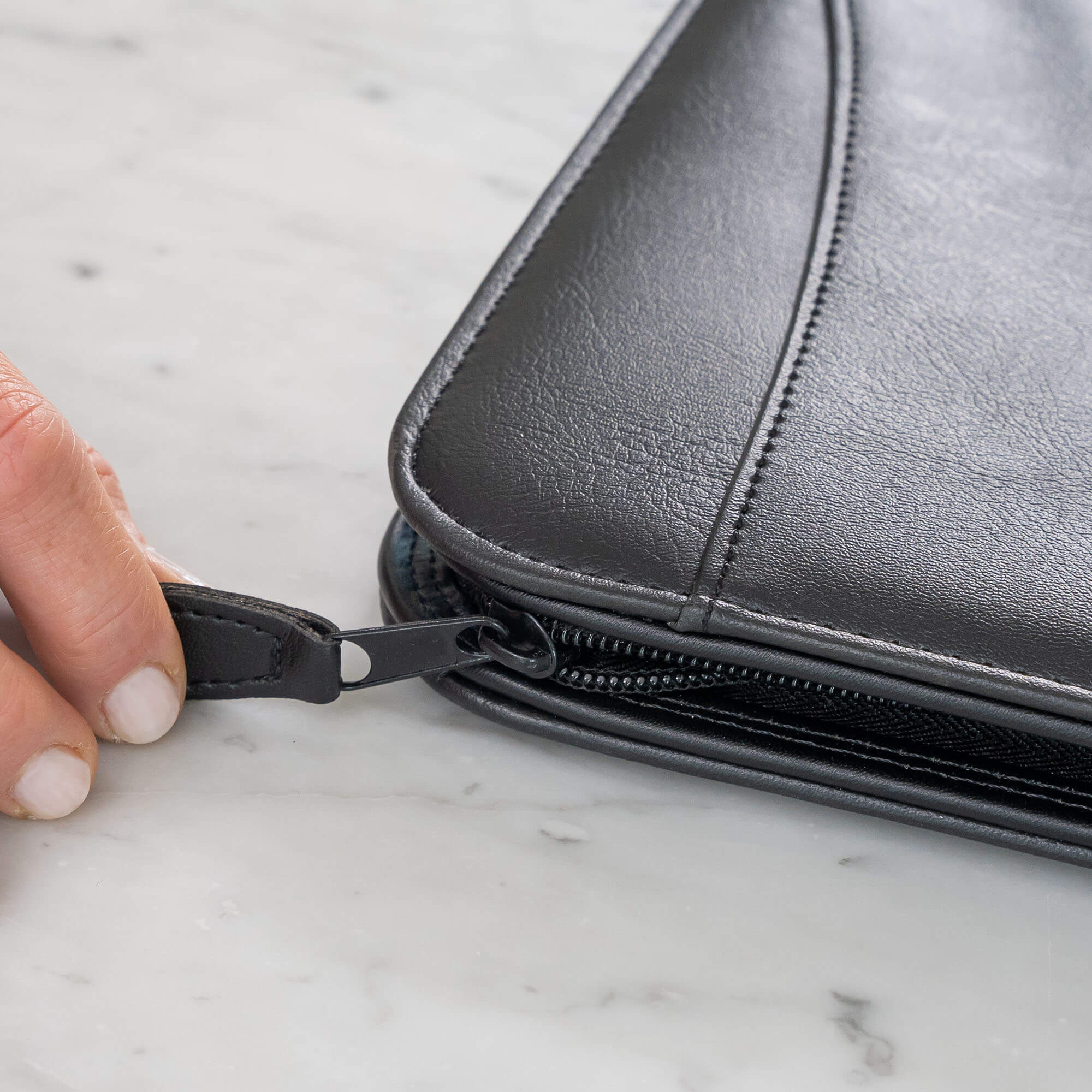 Organiseur Rillstab Excellent deluxe A4 aspect cuir noir