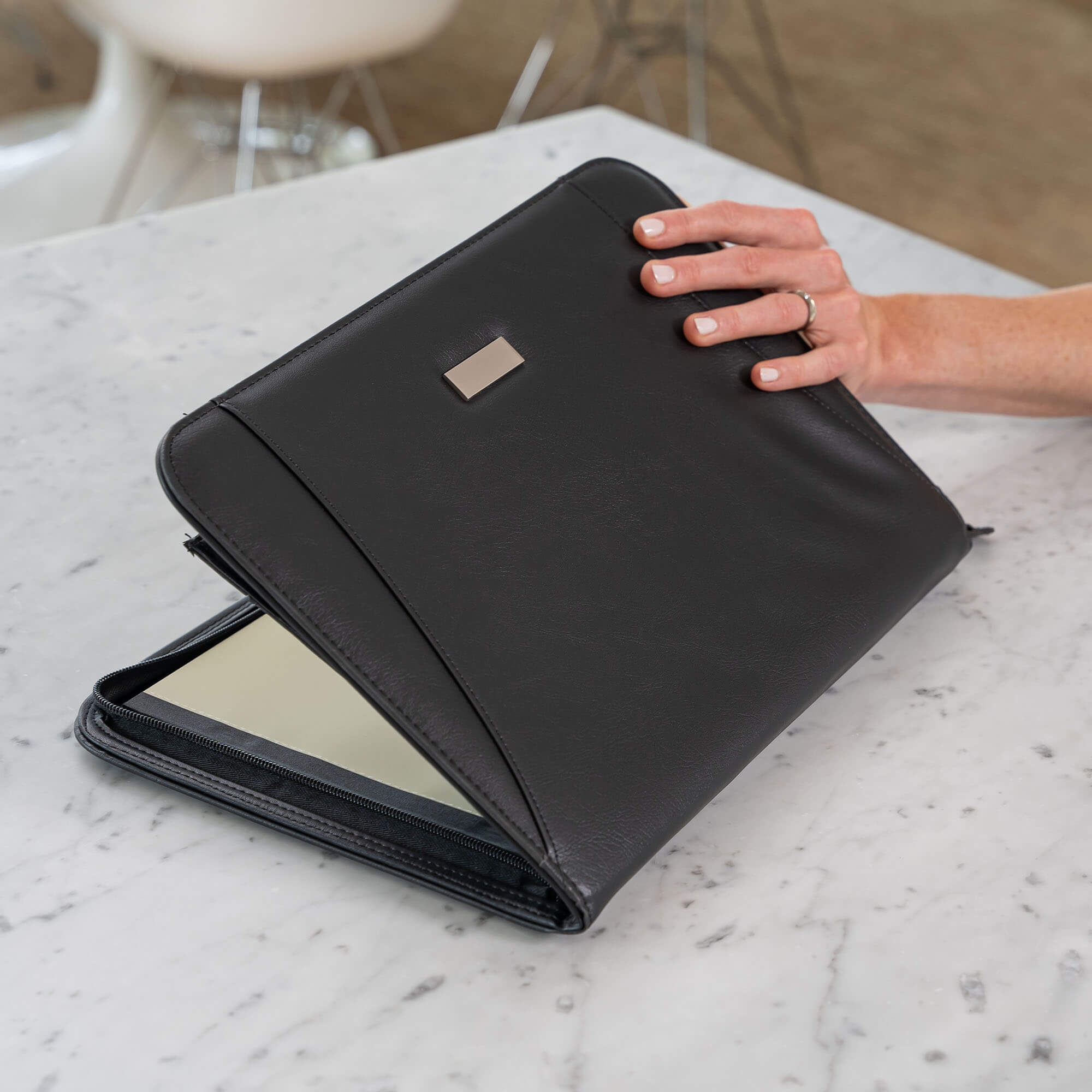 Organiseur Rillstab Excellent deluxe A4 aspect cuir noir