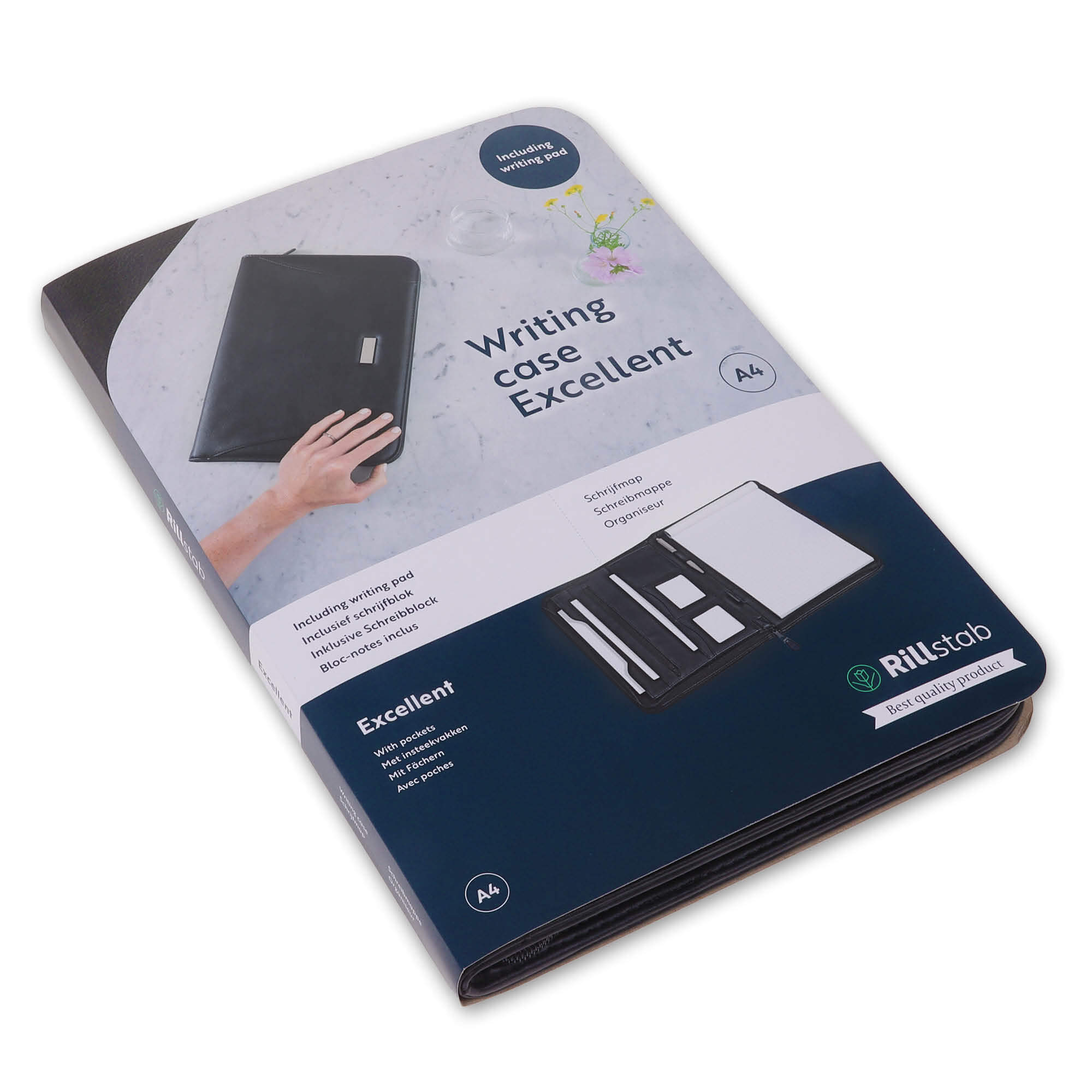 Organiseur Rillstab Excellent deluxe A4 aspect cuir noir