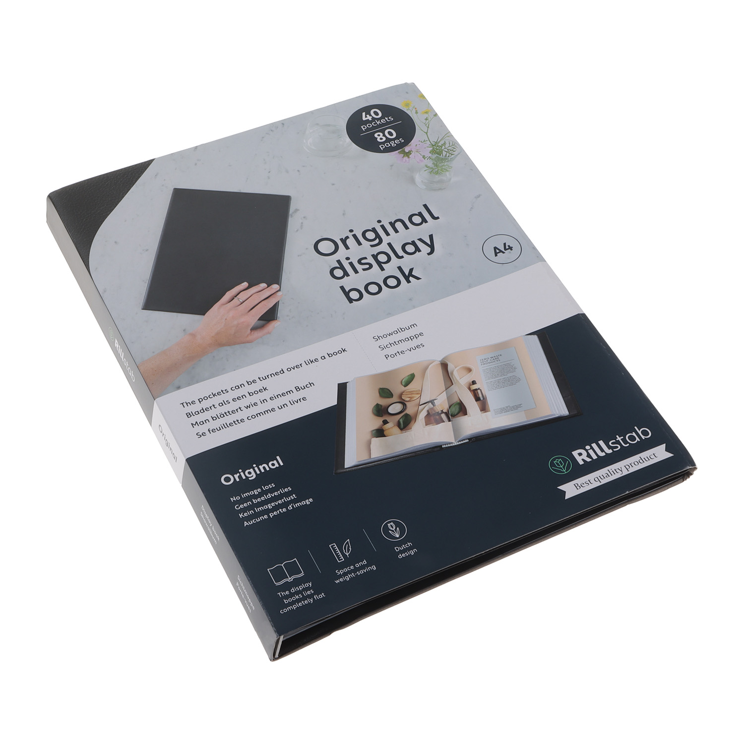 Rillstab Original Porte-vues A4 40 Pochettes Noir